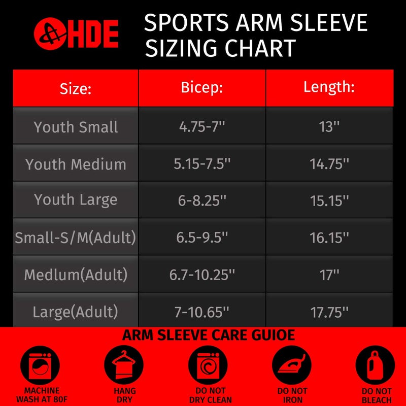 HDE Arm Sleeves for Men Women, Compression Sleeve Arm UV Protection Basketball Baseball Football Navy Blue - L - Image 5